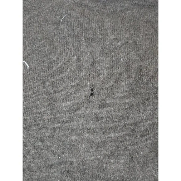 APT 9 Cashmere Cardigan Sweater Womens Medium Brown Argyle Button Front Knit - Picture 10 of 13